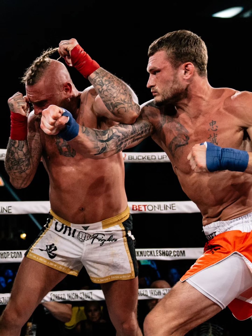 Mike Heckert lands a bare-knuckle punch at BKFC Clearwater