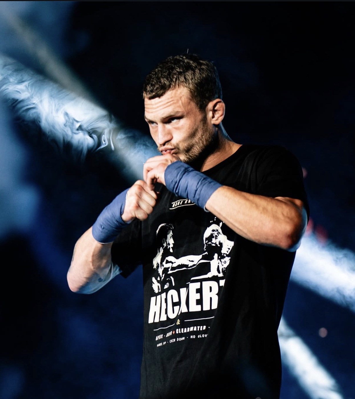 Mike Heckert in the BKFC arena before his Clearwater fight