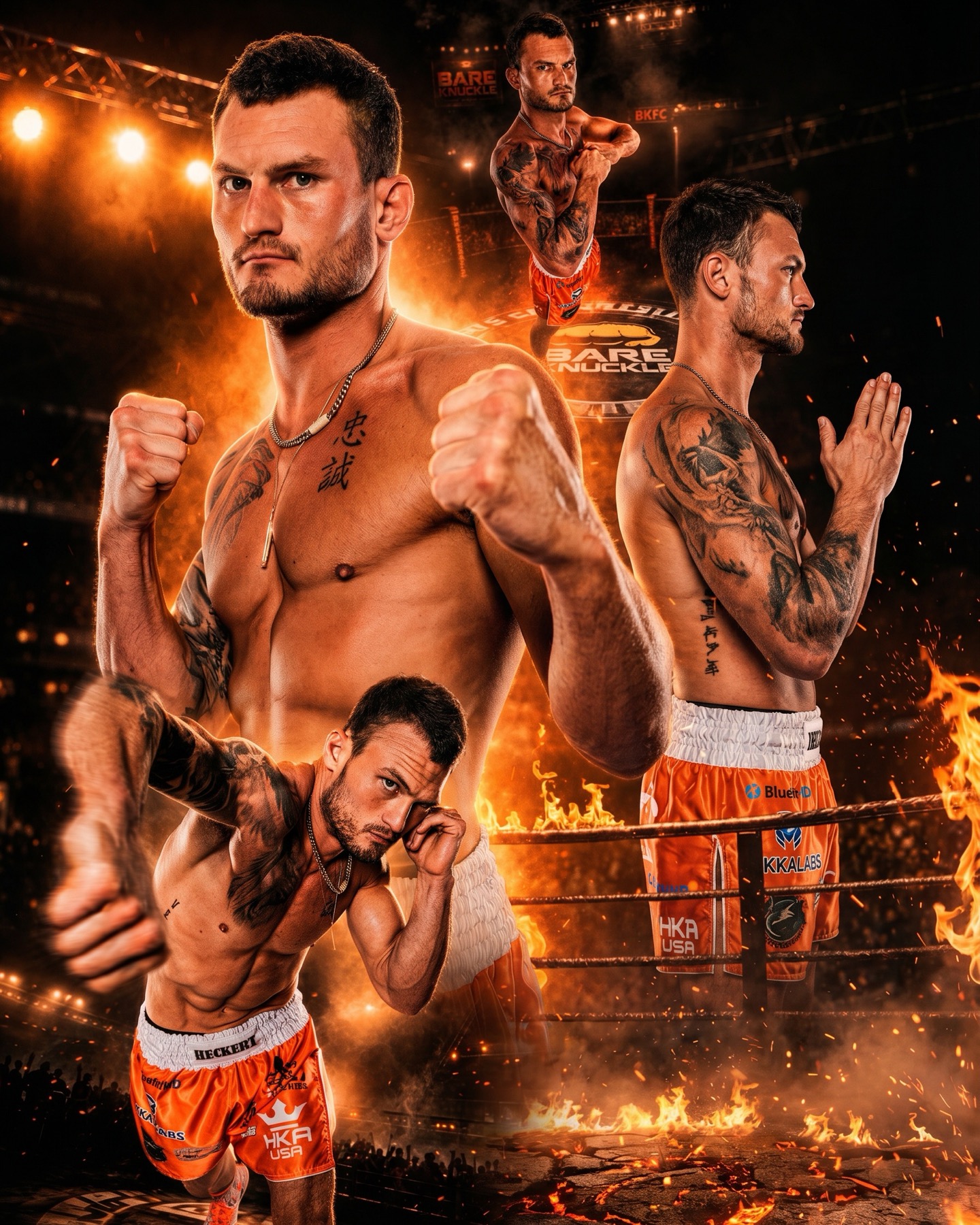 Mike Heckert fight-night promotional key art
